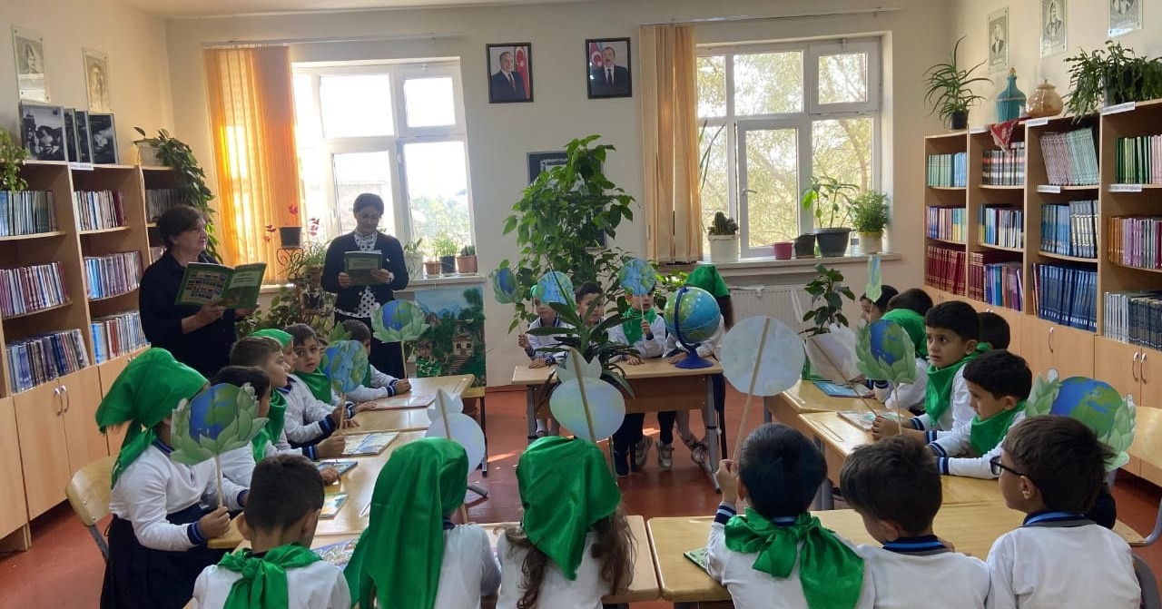 "Təbiət bizim evimizdir!" mövzusunda kitabxana dərsi təşkil olunmuşdur.