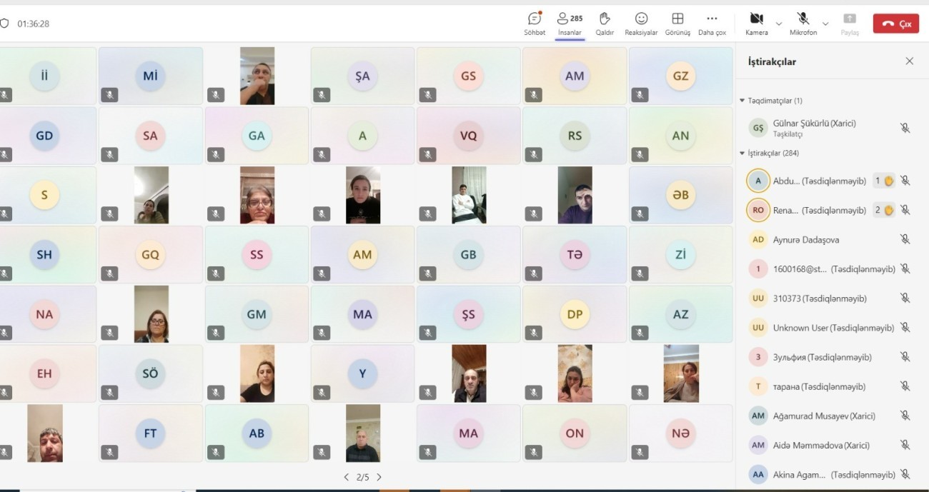Onlayn qaydada təlim təşkil edilmişdir.