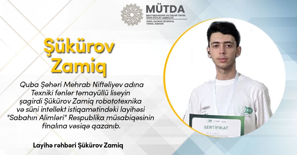 “Sabahın Alimləri” XIV Respublika Layihə Müsabiqəsinin finalına vəsiqə qazanan şagirdlər.