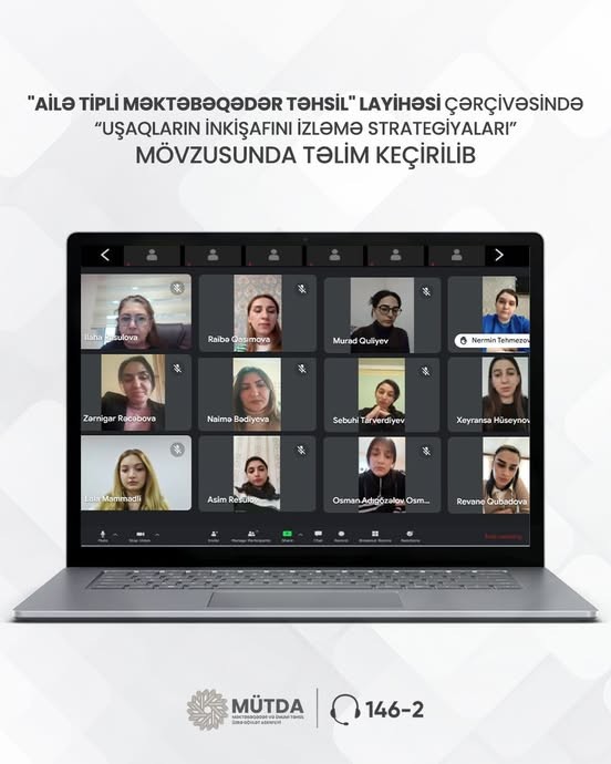 "Ailə tipli məktəbəqədər təhsil" layihəsi çərçivəsində onlayn təlim keçirilib