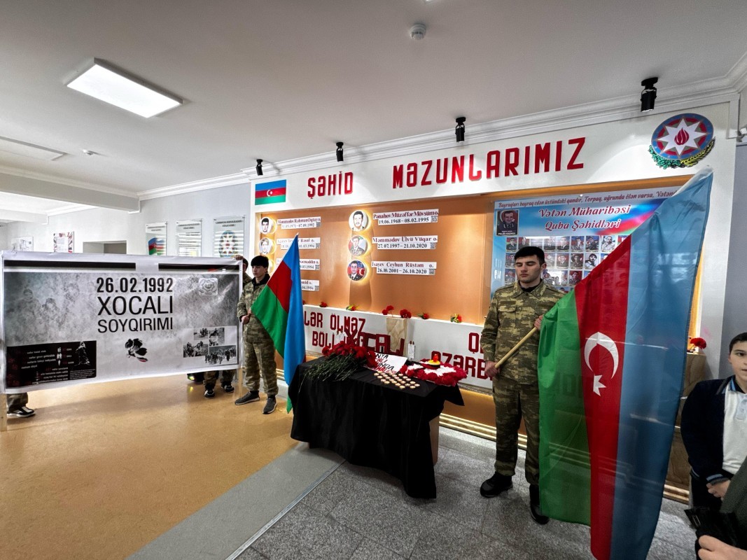 Təhsil müəssisələrində Xocalı qurbanları yad edilib