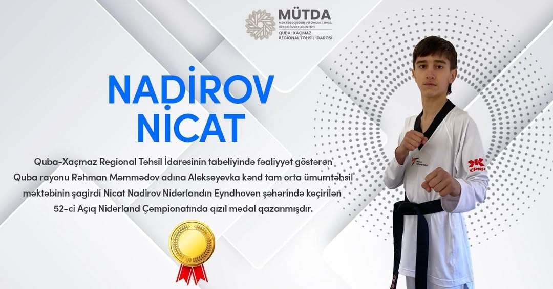 Şagirdimiz qızıl medal qazandı