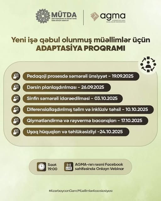 Yeni işə qəbul olunan müəllimlər üçün Adaptasiya Proqramı