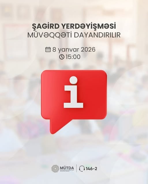 Şagird yerdəyişməsi müvəqqəti dayandırılır