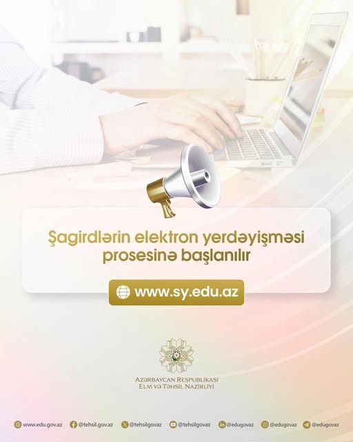 Şagirdlərin yerdəyişməsinə start veriləcək