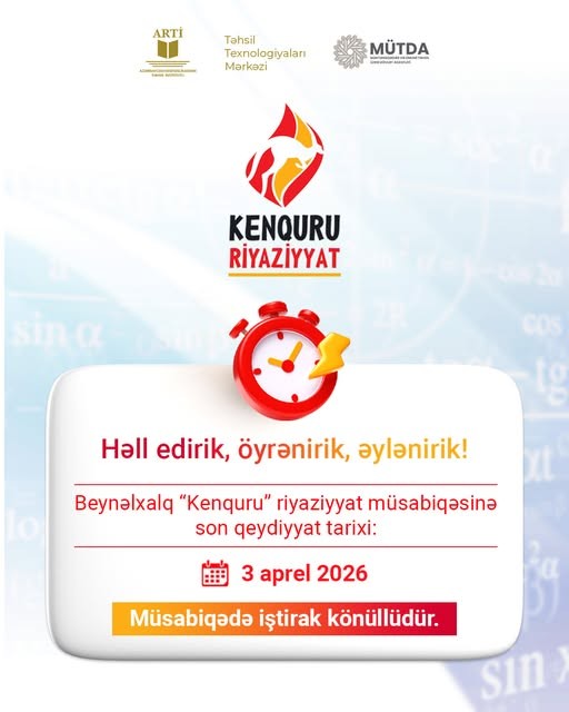Əziz riyaziyyatsevər məktəblilər!
