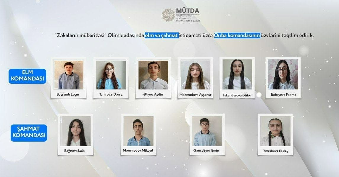 Zəkaların Mübarizəsi olimpiadasında iştirak edəcək komandalar