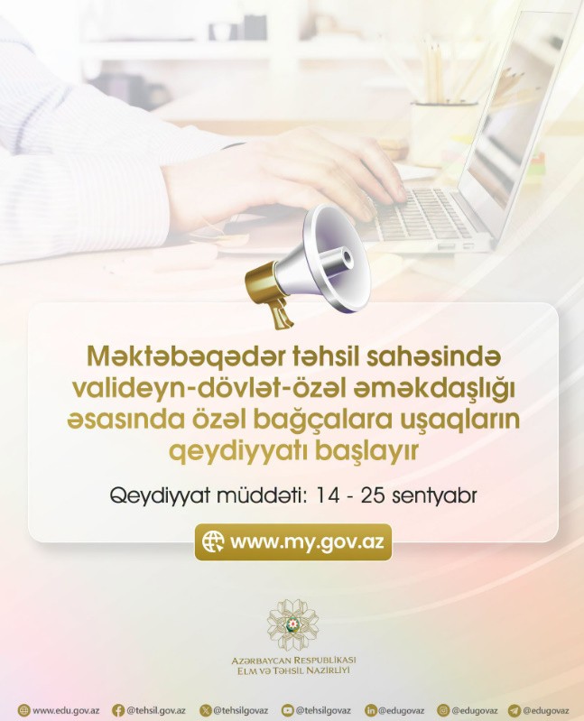 Özəl bağçalara uşaqların qeydiyyatı başlayır