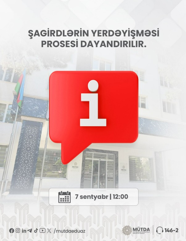 Şagirdlərin yerdəyişməsi prosesi dayandırılır